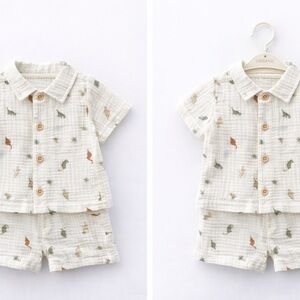 Chickpea Organic 2-Piece Dino Set 🦕 | Size 6–9M | NWT